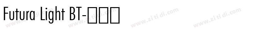 Futura Light BT字体转换
